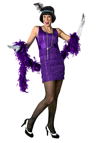 Plus Size Purple Flapper Dress